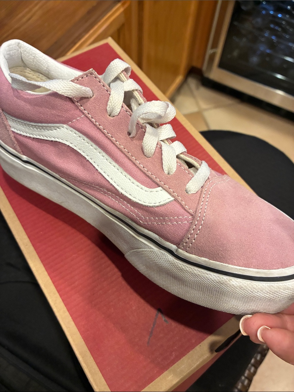 Vans  Old Skool Platfor suede Sneakers with White Stripe